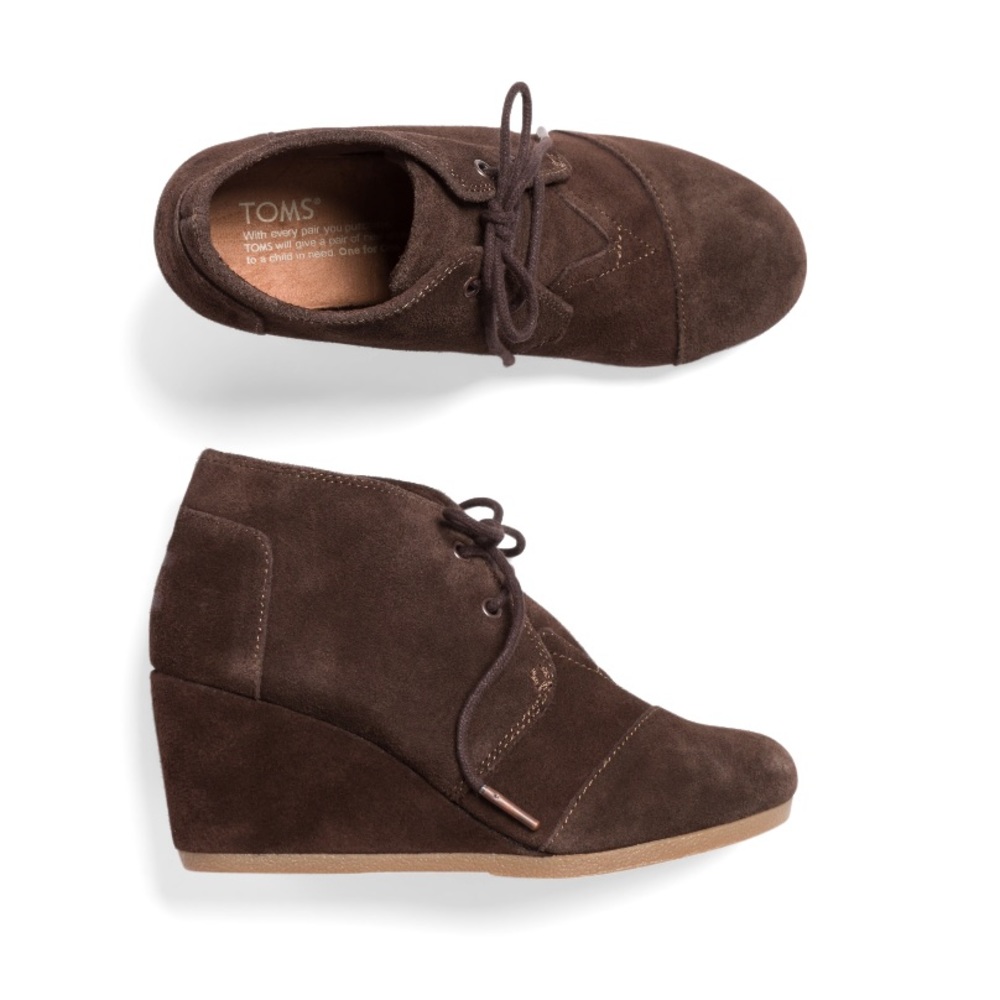 Toms desert brown wedges